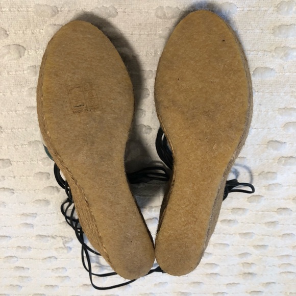 Chloé Striped Espadrille Wedges - Picture 6 of 6